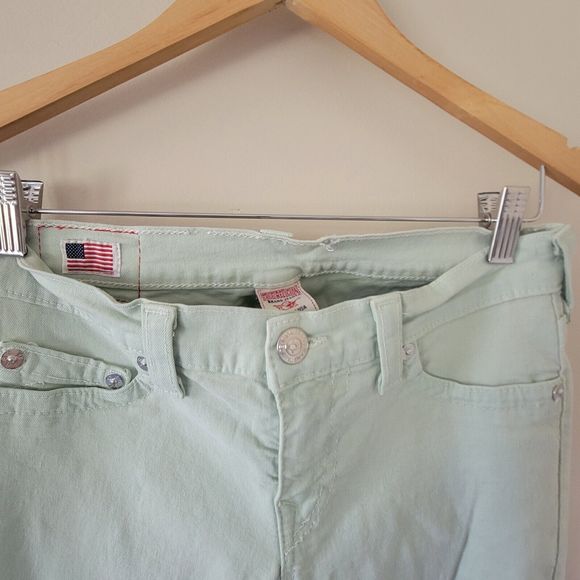 True Religion Jean Halle‎ Super Skinny  Mint Green - Picture 10 of 11